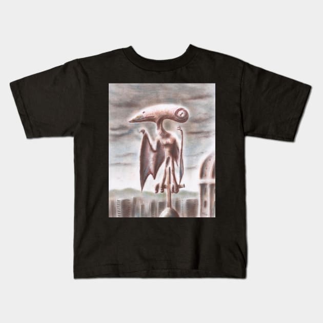 Winged Observer Kids T-Shirt by EderArt